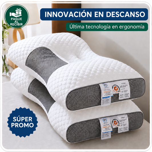 Combo x2 Almohadas ortopédicas Cervicales para Cuello