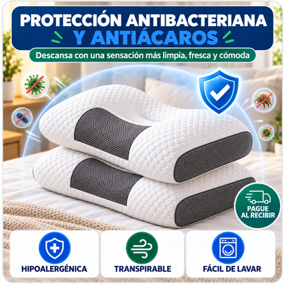 Combo x2 Almohadas ortopédicas Cervicales para Cuello